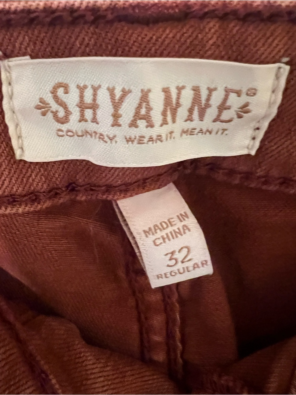 Shyanne-Women's High Rise Super Flare Jeans Rust Bell Bottoms 32x34 - Picture 6 of 11